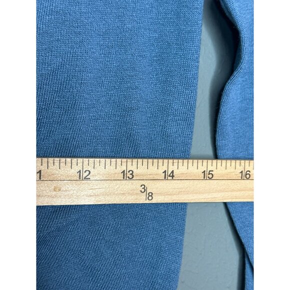 ZARA Wool Blend Wrap Midi Dress Blue Women's Small NWT - Picture 10 of 12